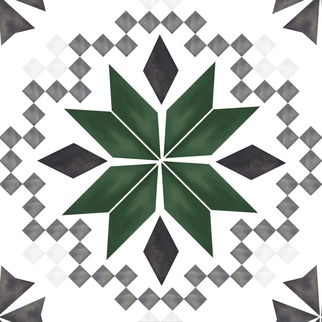 Watercolor Christmas Pattern I Evergreen