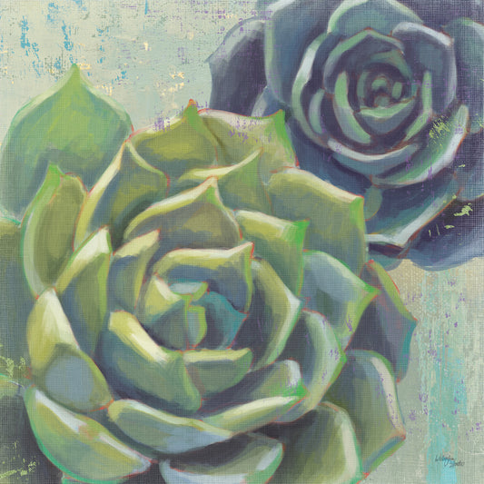Succulents I Crop Canvas Print