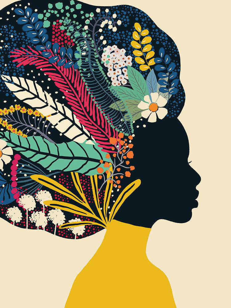 Afro Woman In Yellow