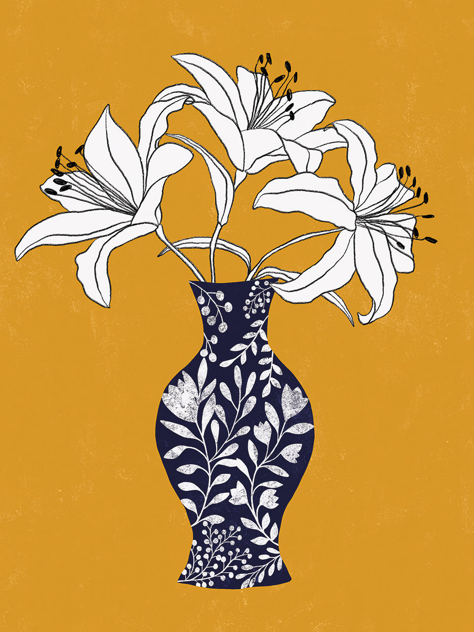 Lily On Yellow