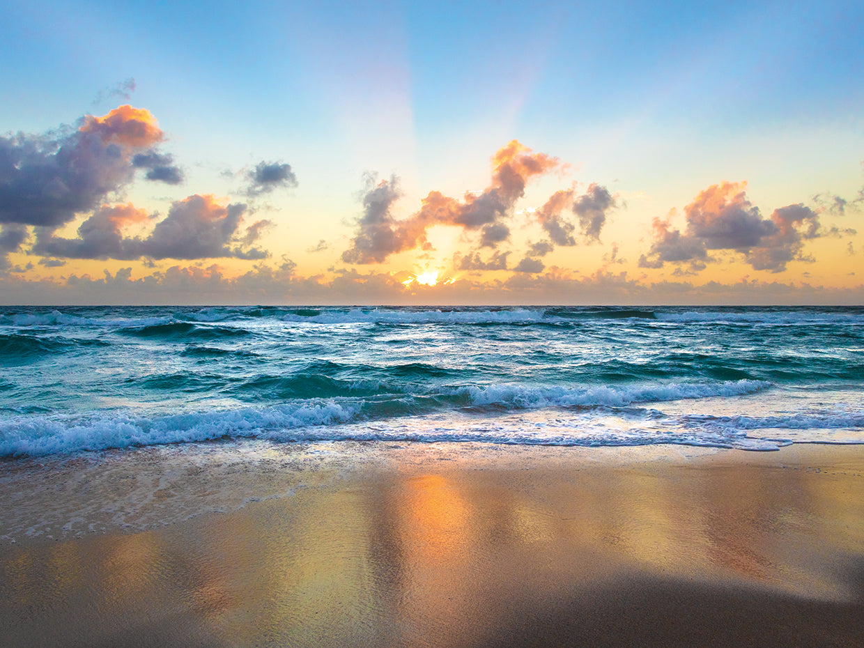 Sunrays Beach Reflections