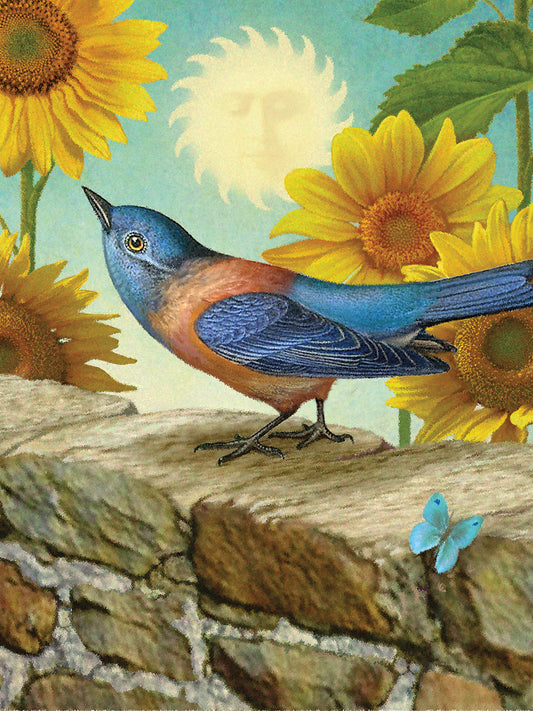 The Sun-Bluebird Canvas Print