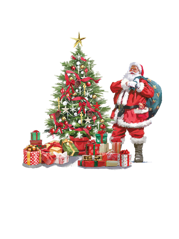 Santa And Tree