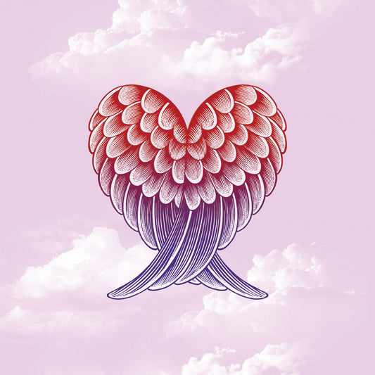 Heart Wings_Pink Sky Canvas Print