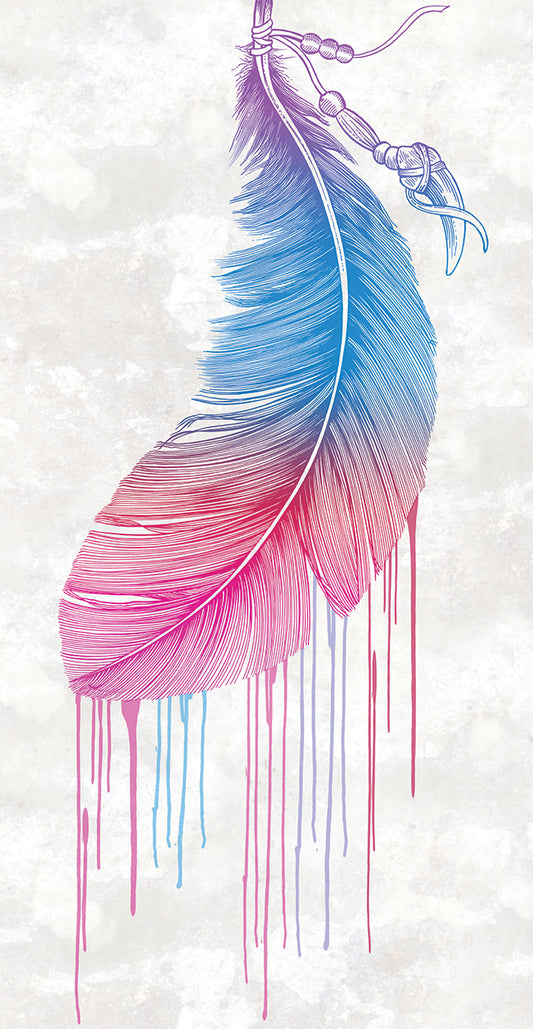 Rainbow Feather Canvas Print