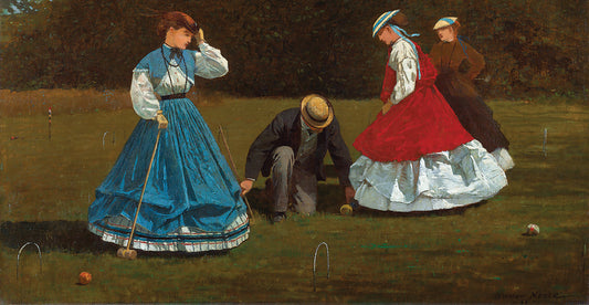 Croquet Scene (1866) Canvas Print