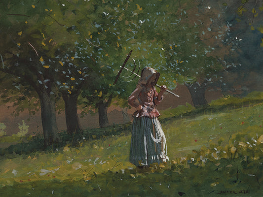 Girl with Hay Rake (1878) Canvas Print