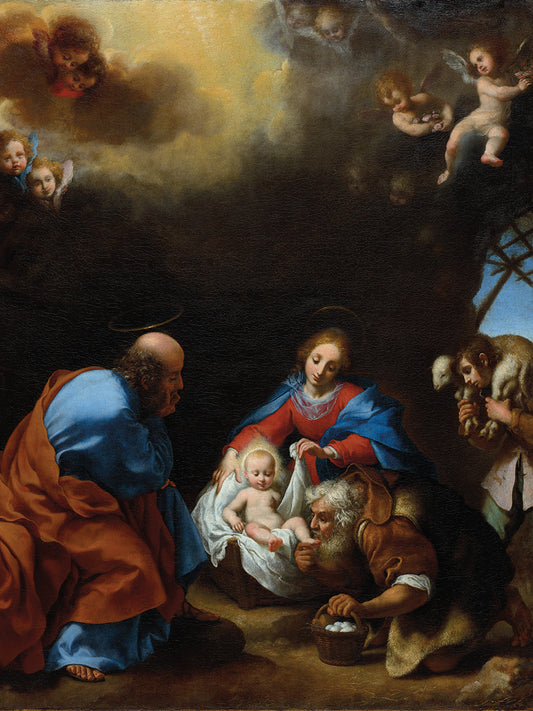 Adoration of the Shepherds (c. 1670) Canvas Print