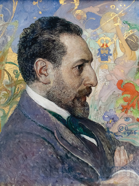 Portrait of Oscar Levertin (1906) Canvas Print