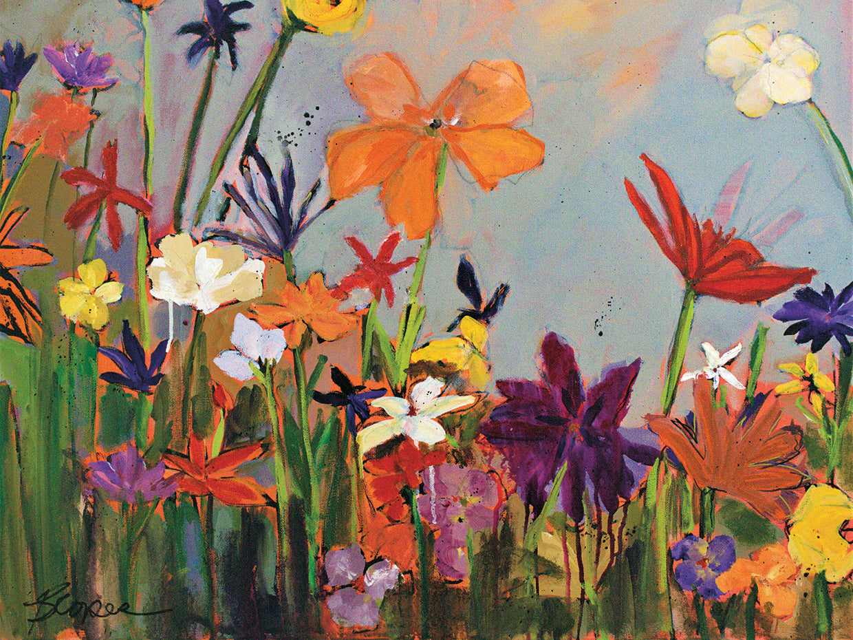 Misty Morning Flowers