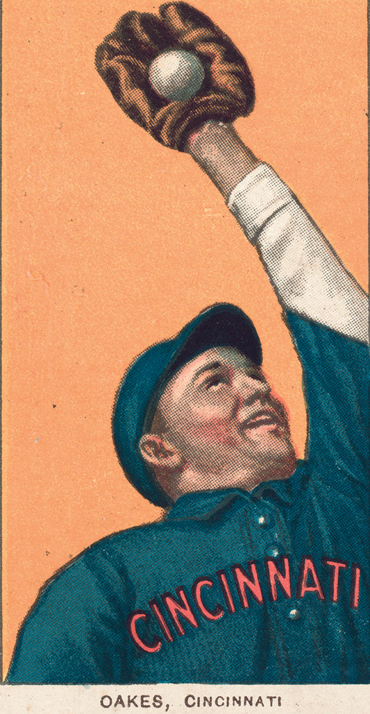 Rebel Oakes, Cincinnati Reds, baseball card portrait