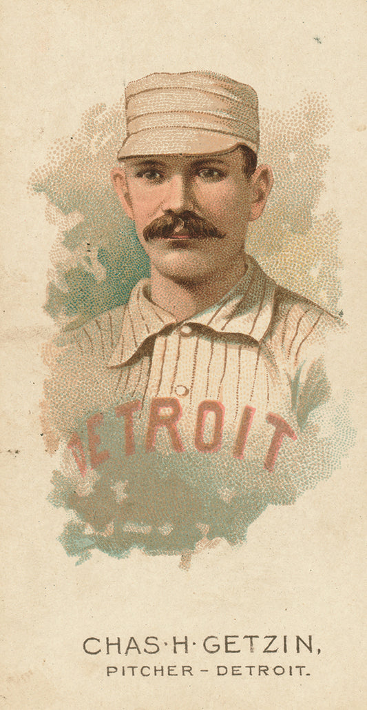 Charlie Getzien, Detroit Wolverines, baseball card portrait
