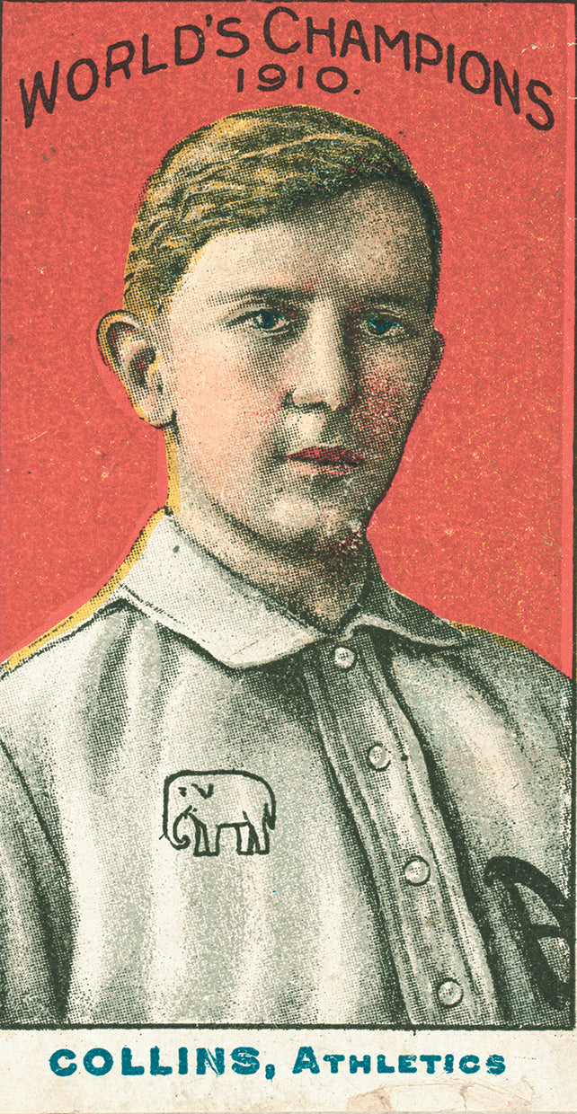 Eddie Collins, Philadelphia Athletics, baseball card portrait