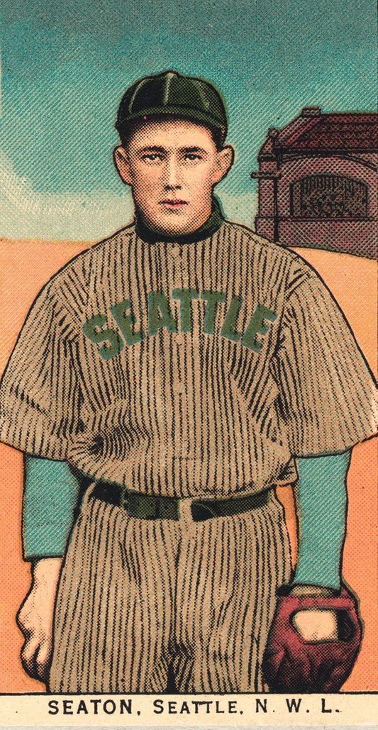 Seaton, Seattle Team, baseball card portrait Canvas Print