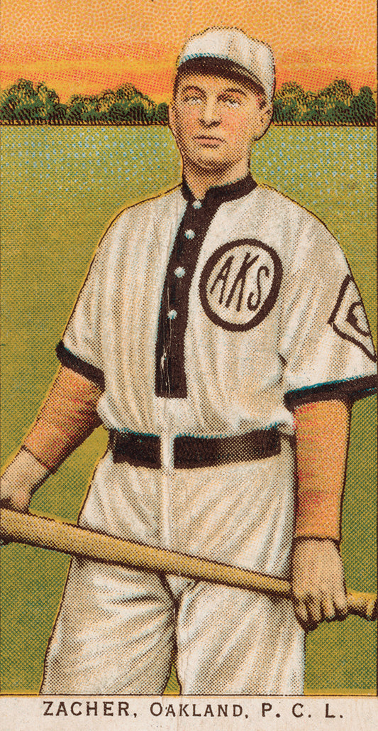 Zacher, Oakland Team, baseball card portrait
