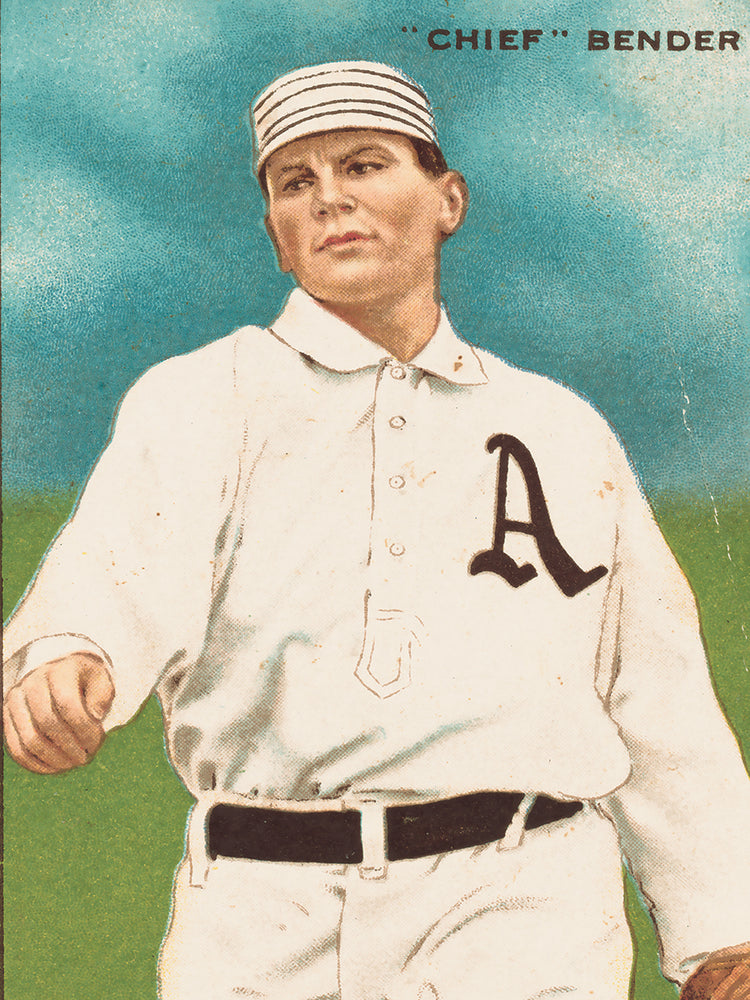 Chief Bender, Philadelphia Athletics, baseball card portrait