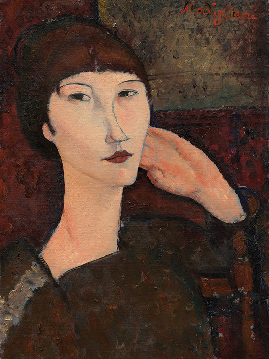 Adrienne (Woman with Bangs), 1917 Canvas Print