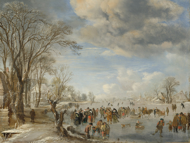 Winter in Holland: Skating Scene