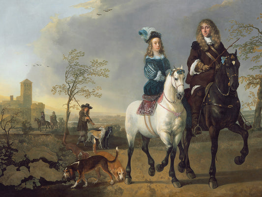 Lady and Gentleman on Horseback