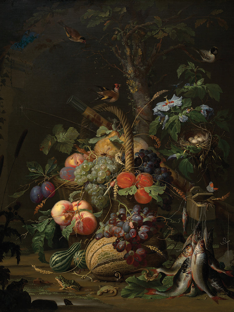 Still Life with Fruit, Fish, and a Nest