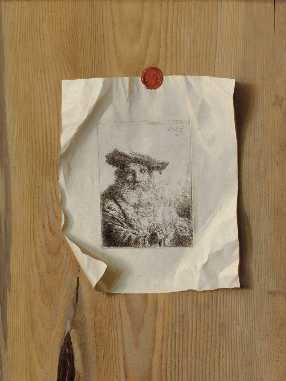 Trompe l'Oeil of an Etching by Ferdinand Bol, c. 1675