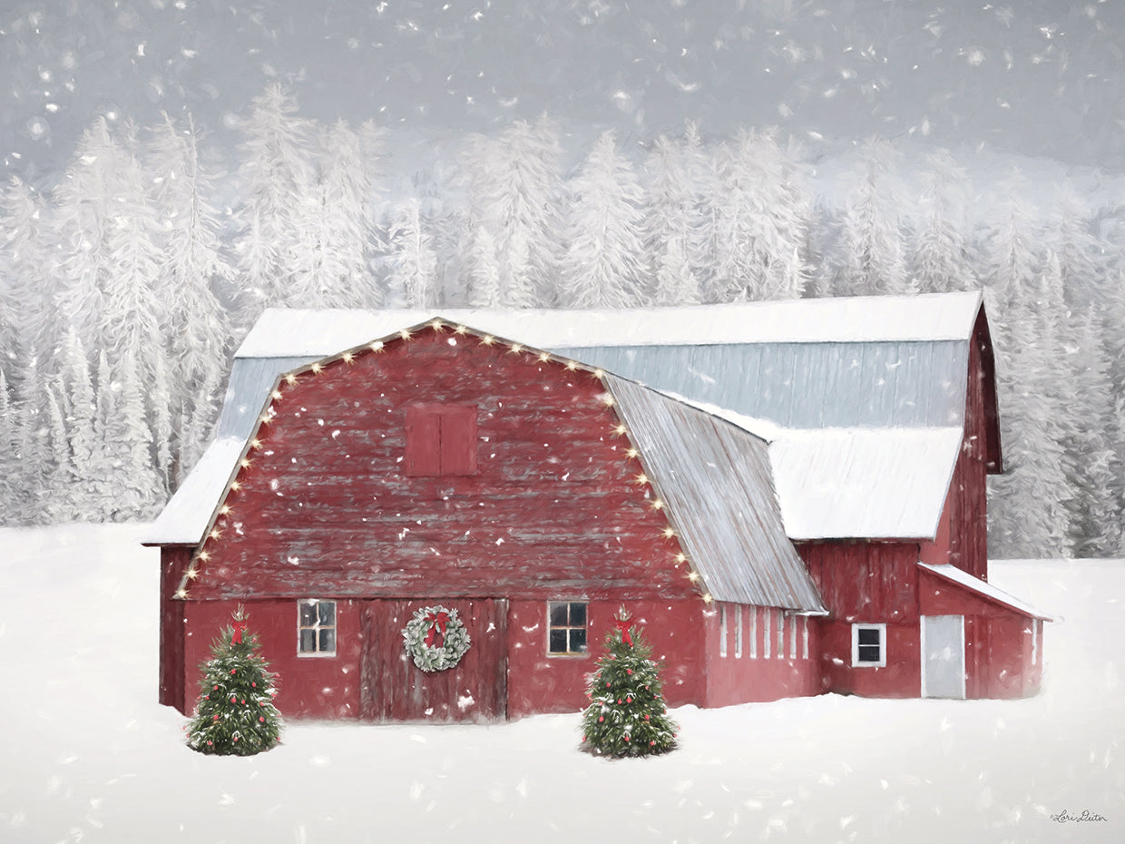 Red Christmas Barn