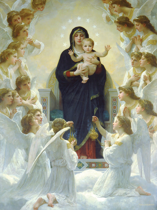 The Virgin With Angels (1900) Canvas Print
