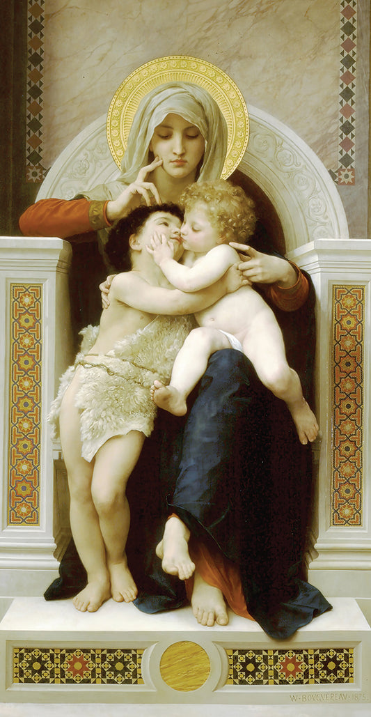 Madonna with child and John the Baptist (1875) Canvas Print