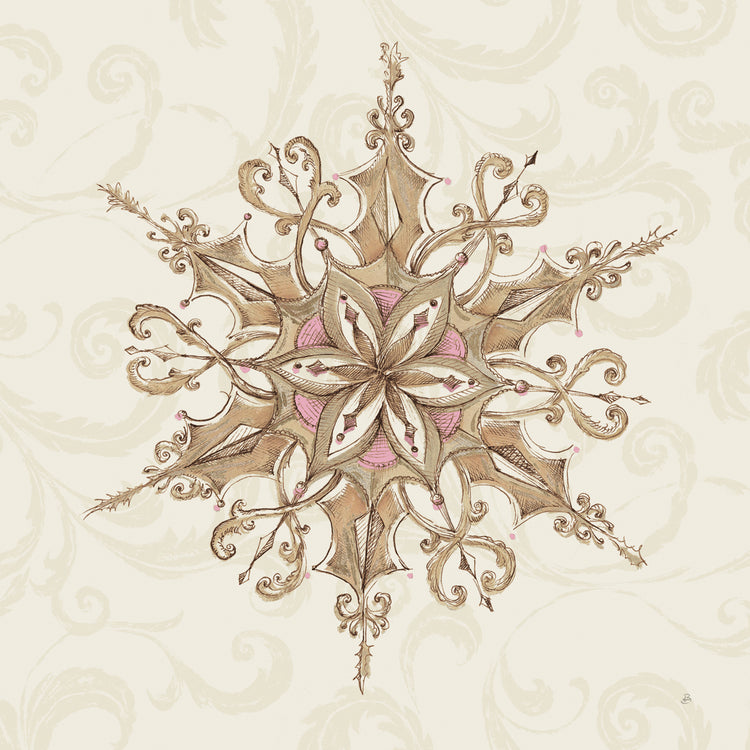Elegant Season Snowflake I Pink