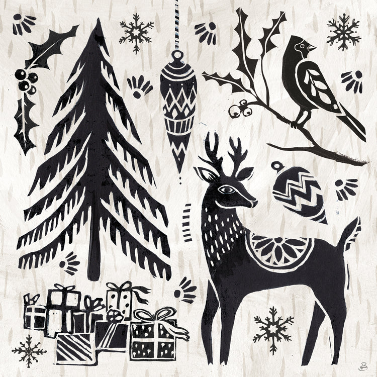 Woodcut Christmas V