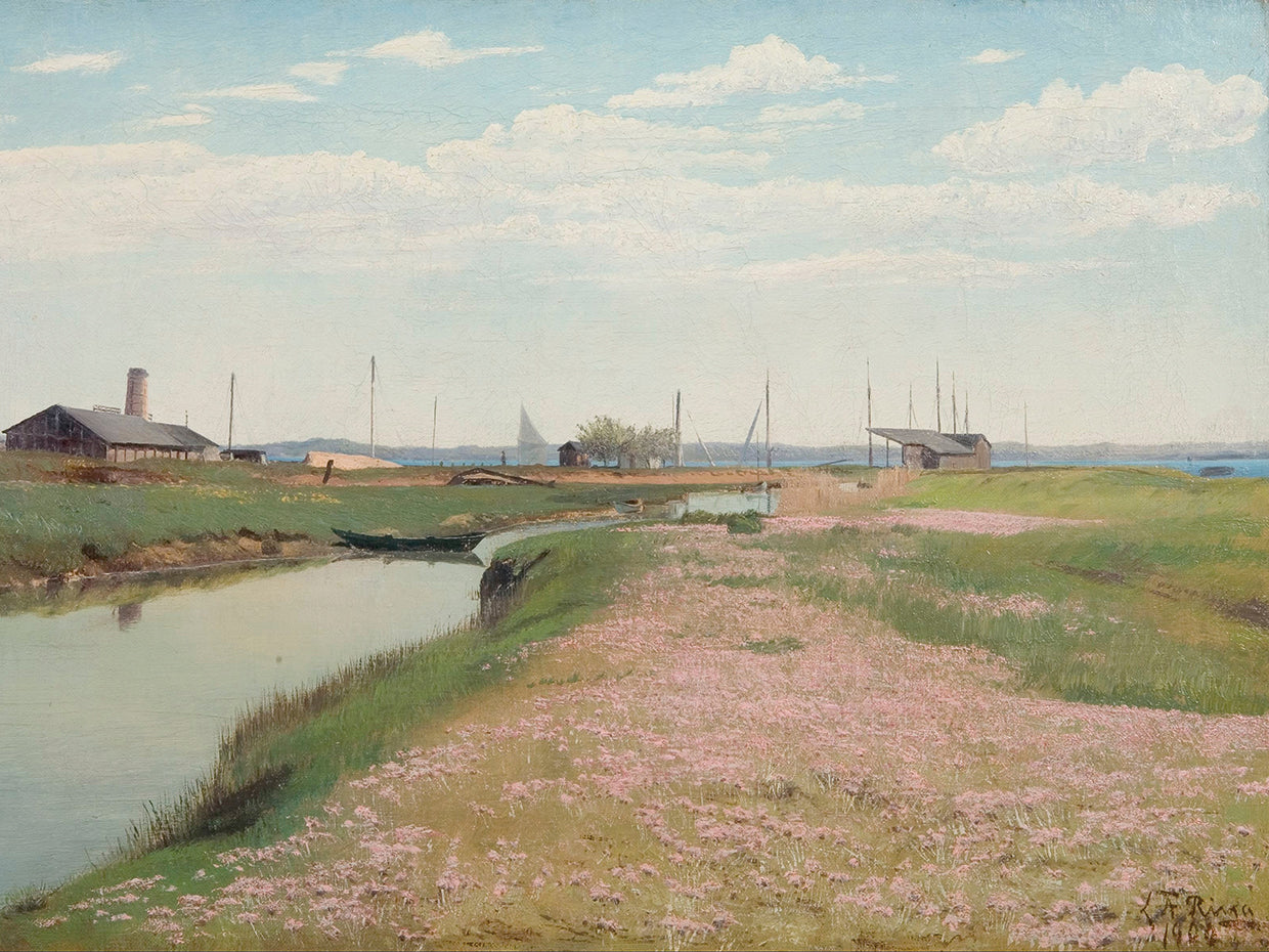 The river and the harbour at Frederiksværk (1900)