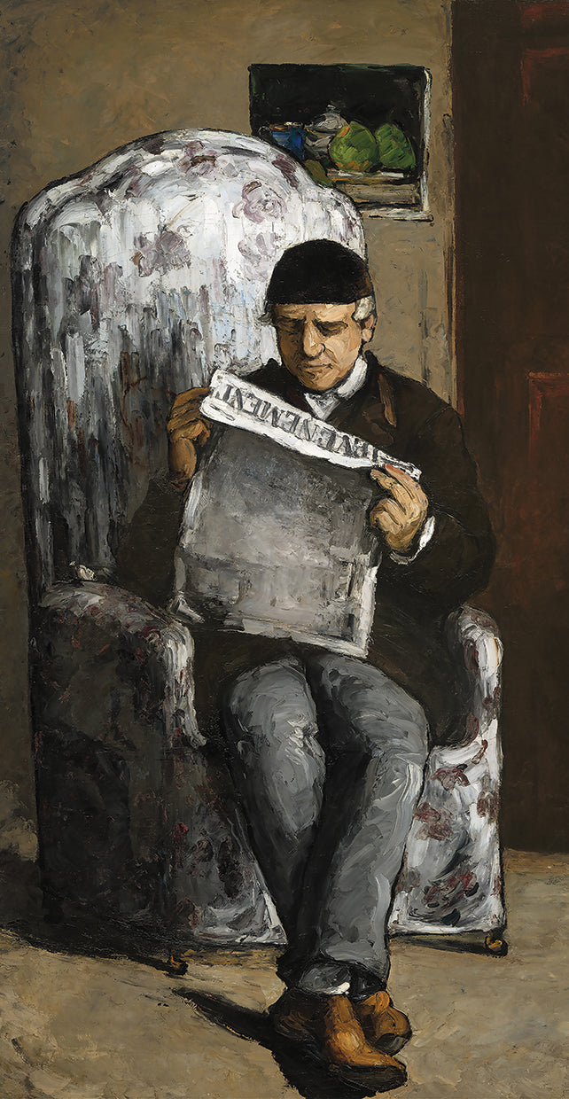 The Artist’s Father,Reading L’Événement (1866)