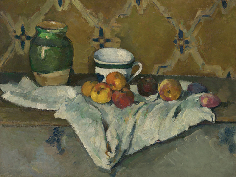 Still Life with Jar, Cup, and Apples (ca. 1877)