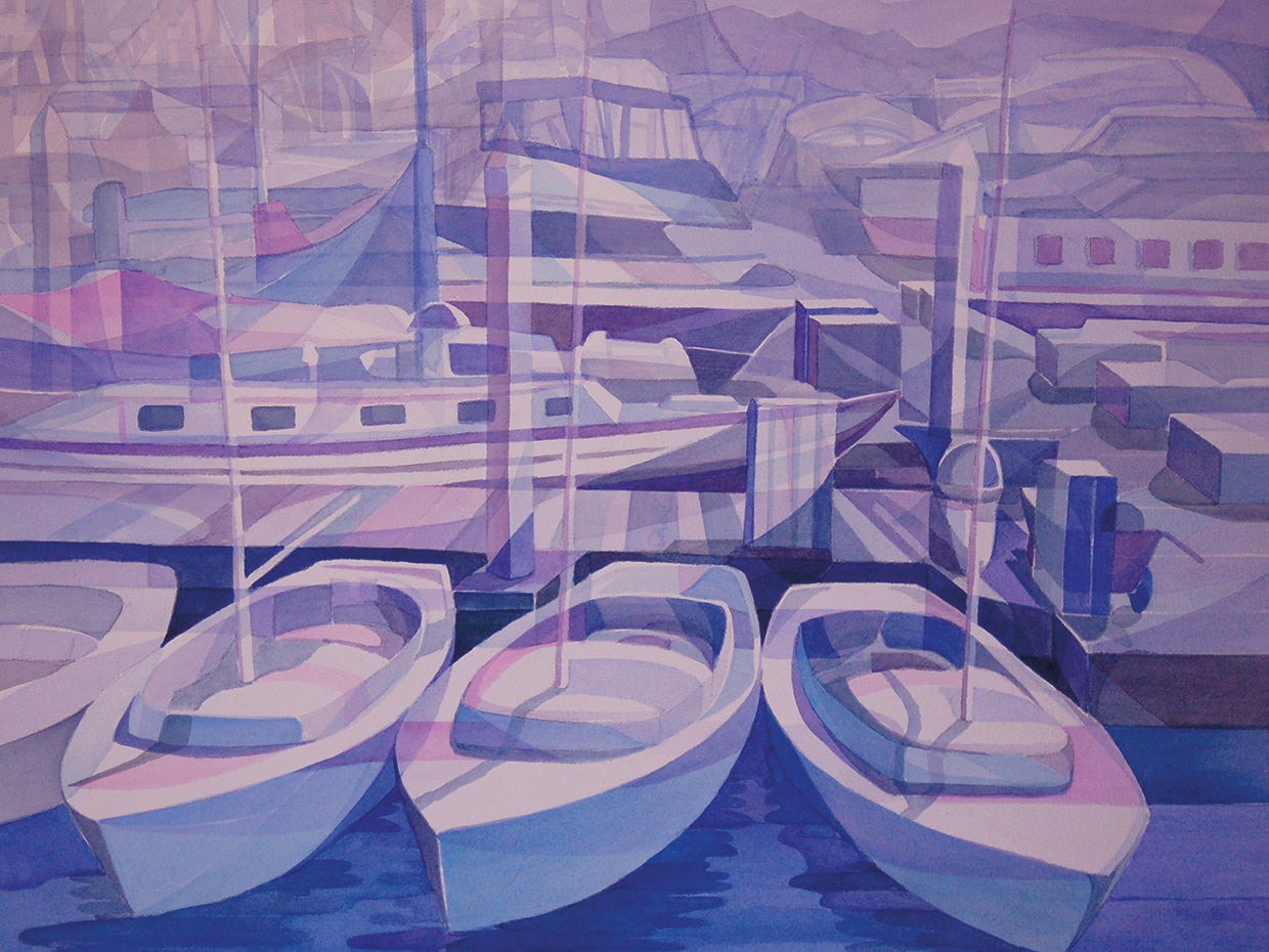 Marina In Cubism Blue