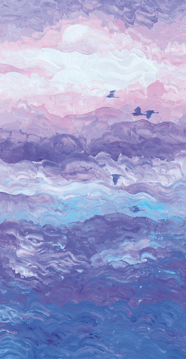 Egrets Through Clouds