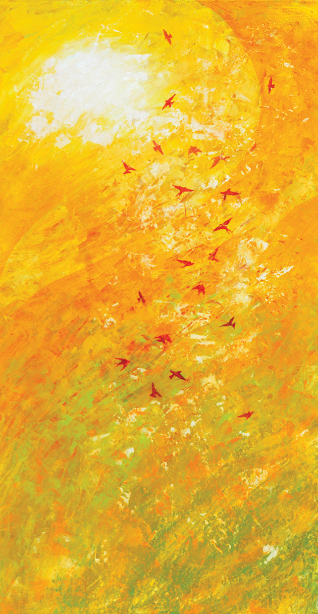 Swallows Against Yellow