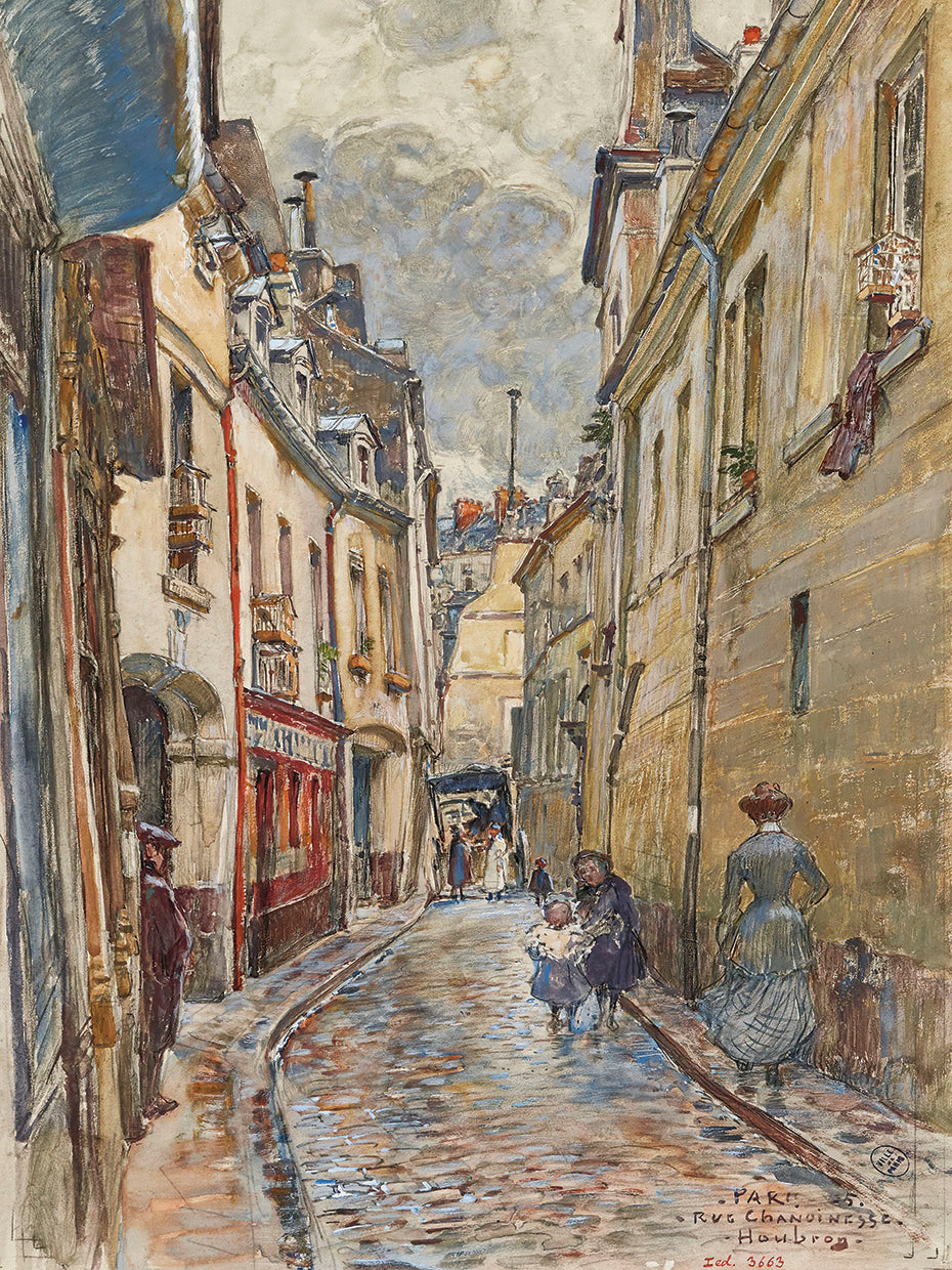 Rue Chanoinesse, en 1905. 4to distrito (1905) Lienzo