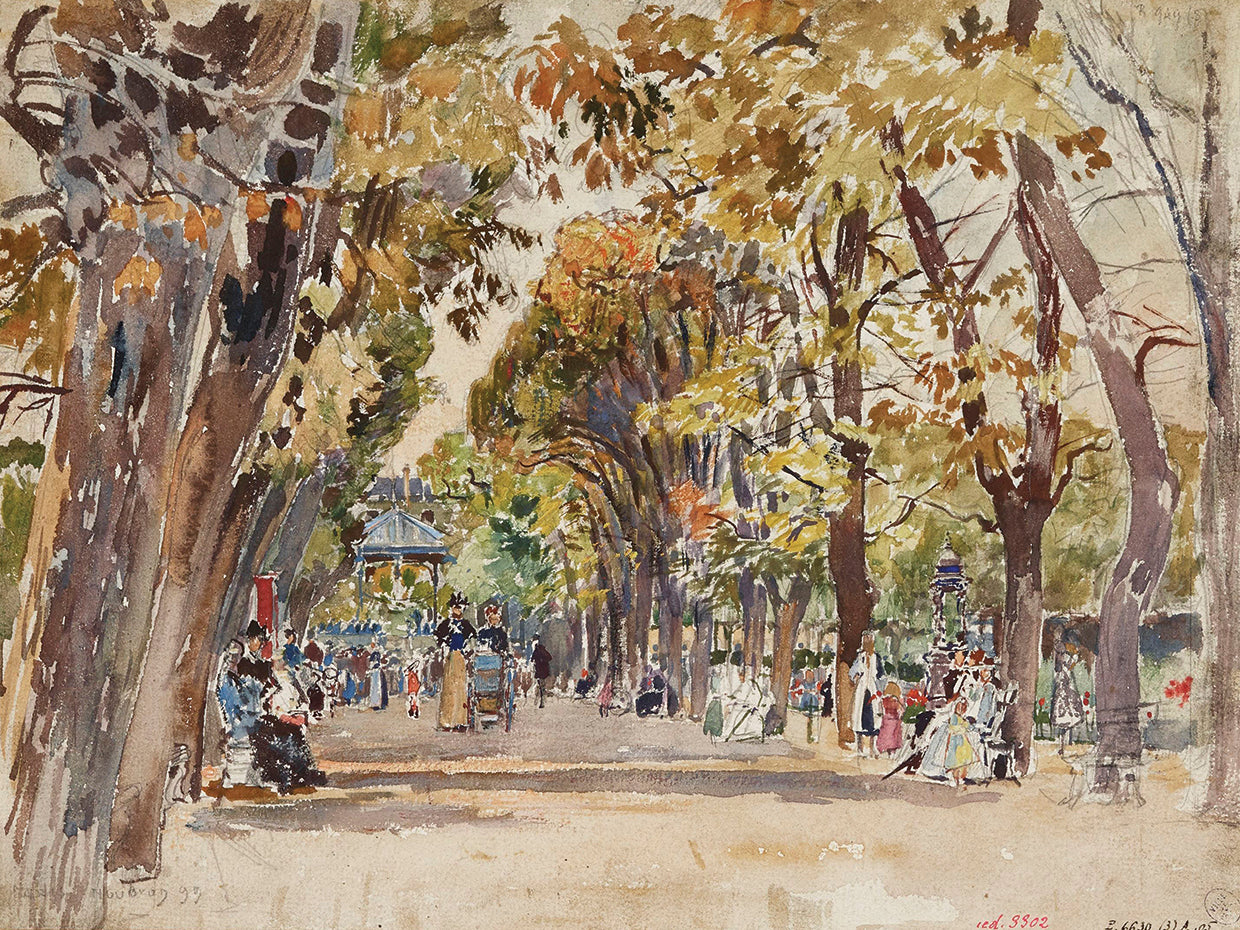 Jardín público en París, en 1899 (1899) Lienzo