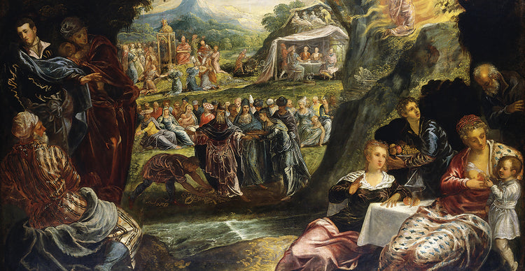 La adoración del becerro de oro (c. 1594) Lienzo