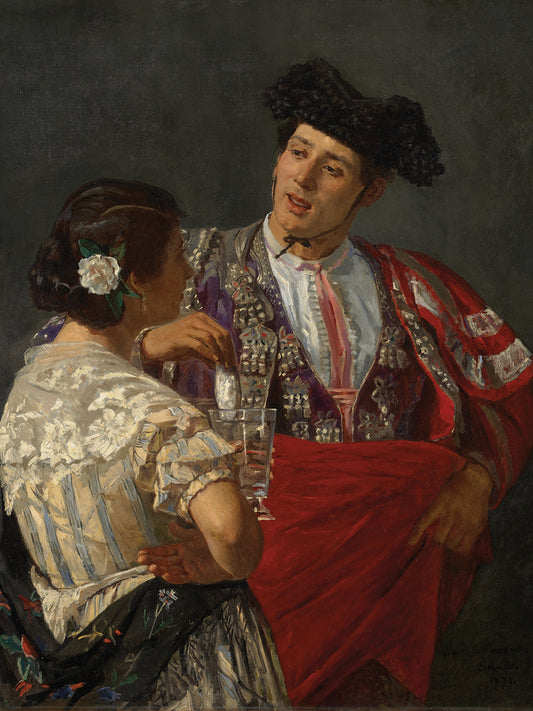 Offering The Panal To The Bullfighter (1873) Canvas Print
