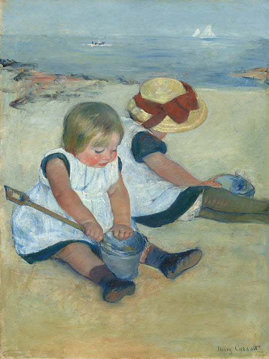 Children Playing on the Beach (1884) Canvas Print