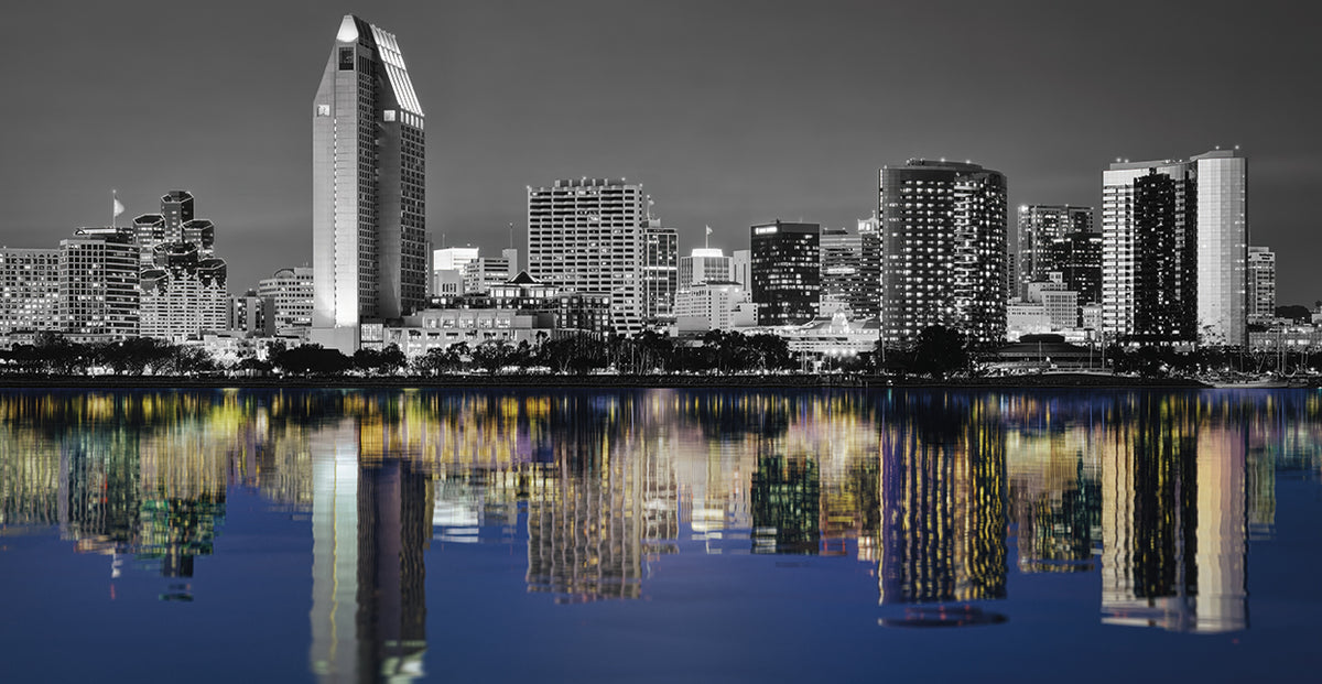 Skyscrapes at Night, San Diego