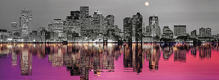 Bostno Skyline with Moon