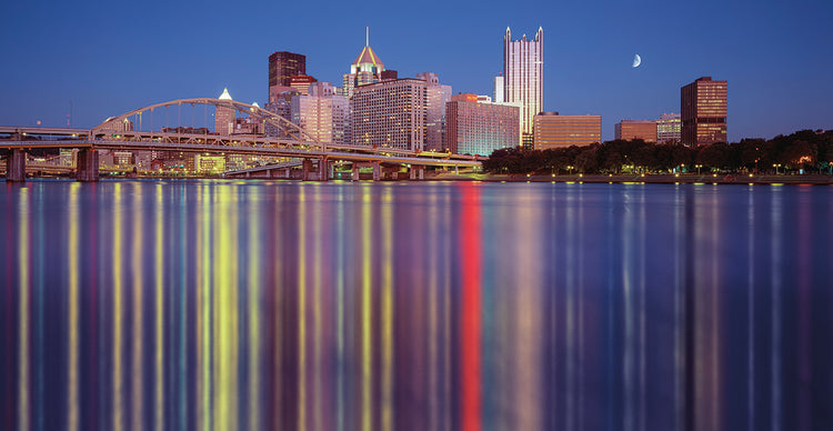 Horizonte al anochecer, Pittsburgh Lienzo