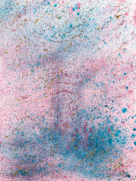 Pink and Blue Splash Canvas Print