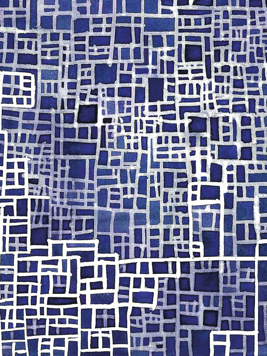 Scattered Blue Tiles Canvas Print