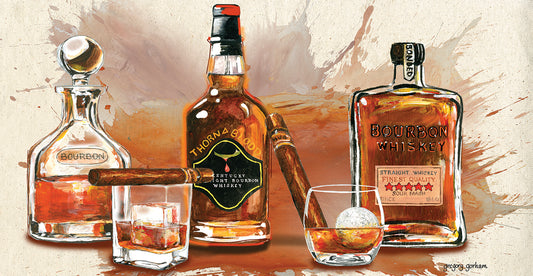 Bourbon Bar Scene 1 Canvas Print