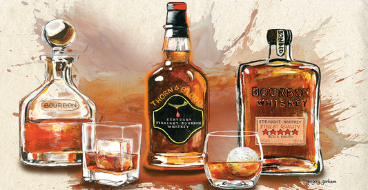Bourbon Bar Scene 2 Canvas Print