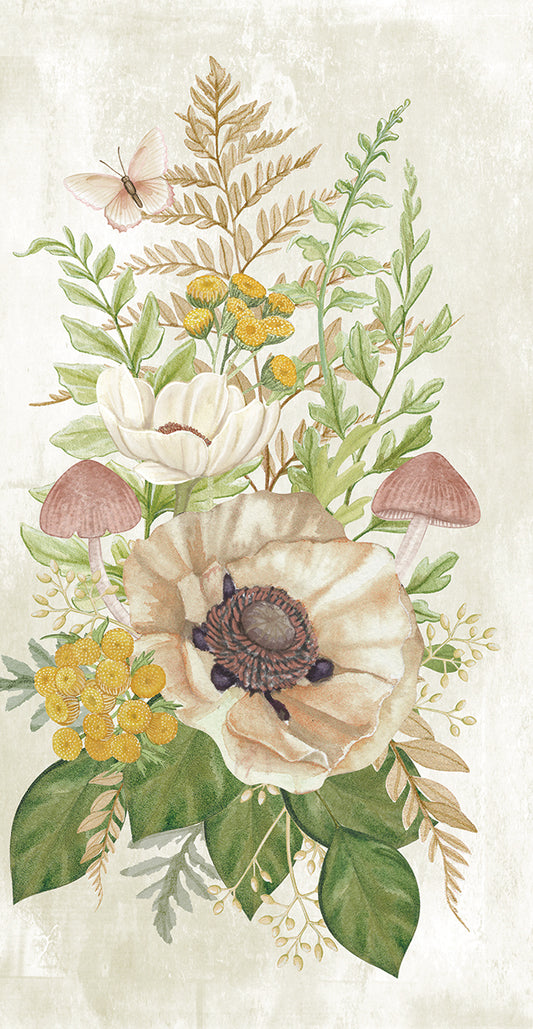 Cottage Ferns & Mushrooms Canvas Print