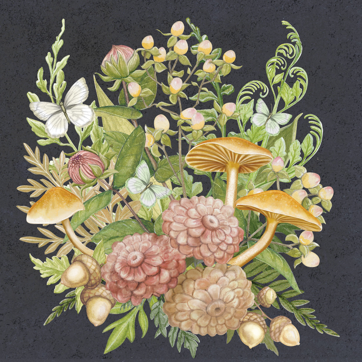 Cottage Ferns & Mushrooms 7